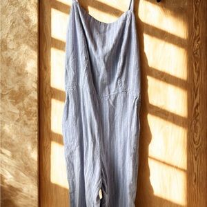 Old Navy Blue Striped Jumpsuit